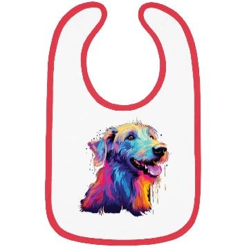 Discover Watercolor Colorful Chow Chow Bibs