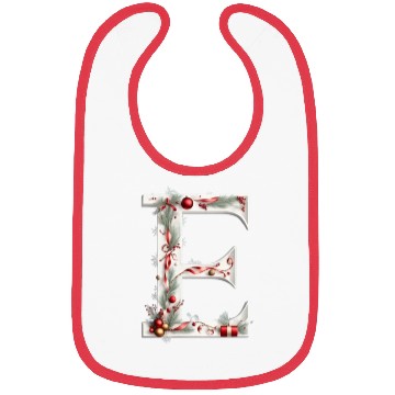 Discover letter E in christmas Bibs