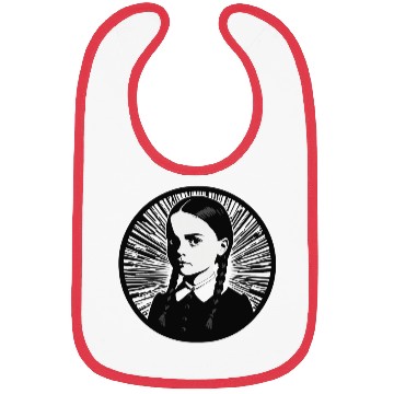 Discover Wednesday Addams Bibs