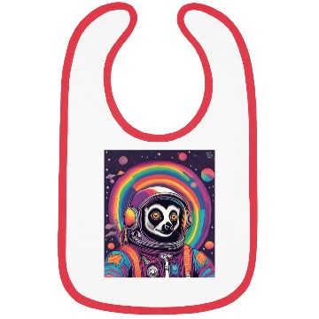 Discover Psychedelic Lemur Astronaut Bibs