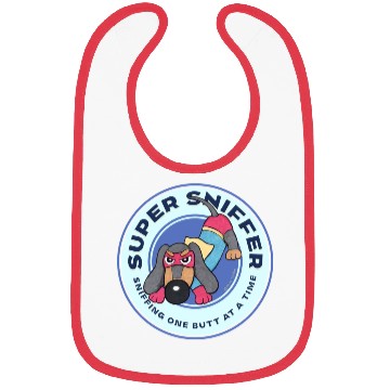 Discover Cute Funny Super Sniffer Dachshund Superhero Bibs
