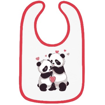 Discover I Love You Panda Bibs