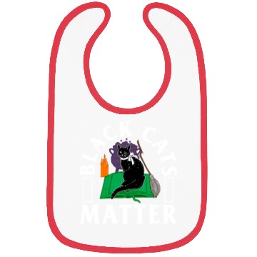 Discover Halloween Bibs, Black Cats Matter Witch