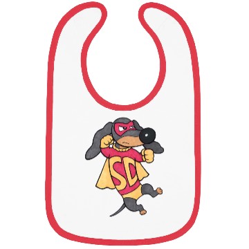 Discover Super Doxie SUPER HERO CARTOON Bibs