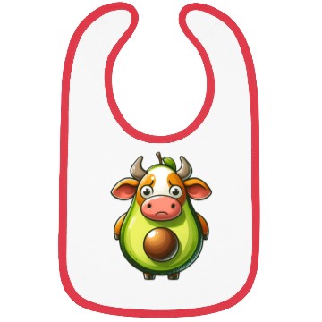 Discover Avocado cow Bibs