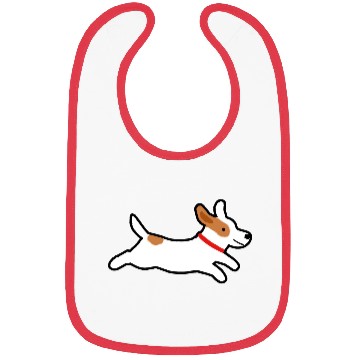 Discover Cute Jack Russell Terrier Running Dog Bibs