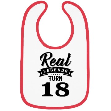 Discover Real Legends Turn 18, 18th Birthday Bibs