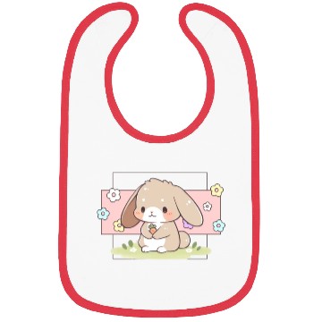 Discover Kawaii Bunny Pastel Sweet Chibi Bunny Cute Aesthet Bibs