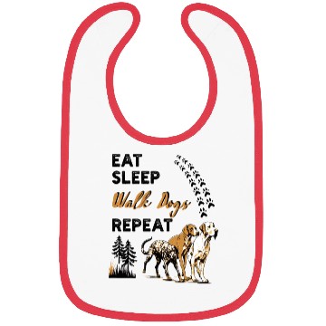 Discover Walk Dogs Eat Sleep Repeat Bibs
