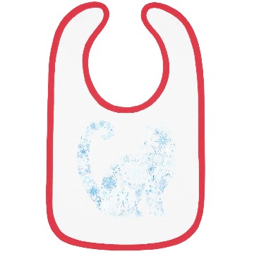 Discover Christmas Cat Snowflakes Bibs