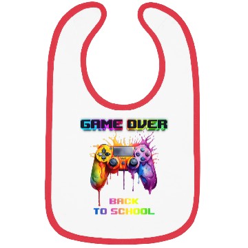 Discover Game Over Back To School First Day School Gaming Bibs