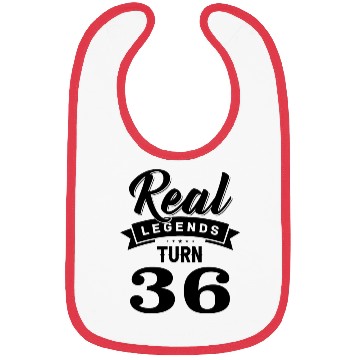 Discover Real Legends Turn 36, 36th Birthday Bibs