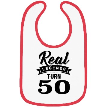 Discover Real Legends Turn 50, 50th Birthday Bibs
