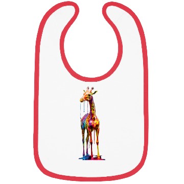 Discover Rainbow Colored Giraffe Bibs
