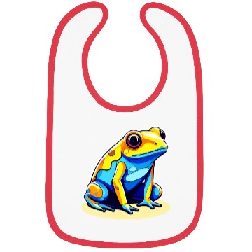 Discover Golden Poison Frog Illustration Bibs