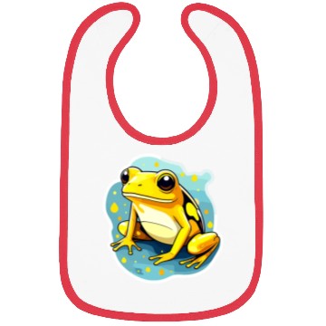 Discover Golden Poison Frog Illustration Bibs