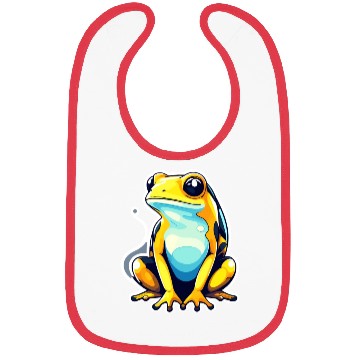 Discover Golden Poison Frog Illustration Bibs