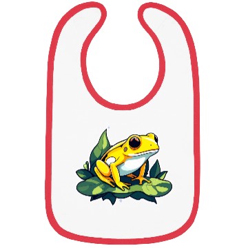 Discover Golden Poison Frog Illustration Bibs