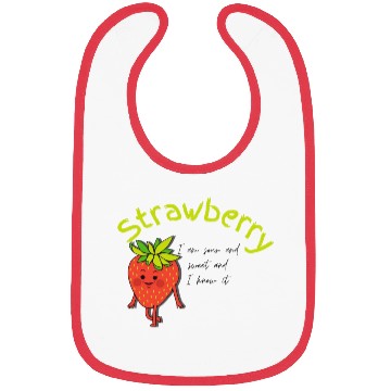Discover Strawberry - I am Sour and Sweet Bibs