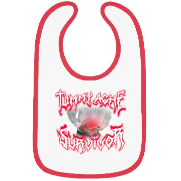 Discover Tummy Ache Survivor Metal Design Bibs