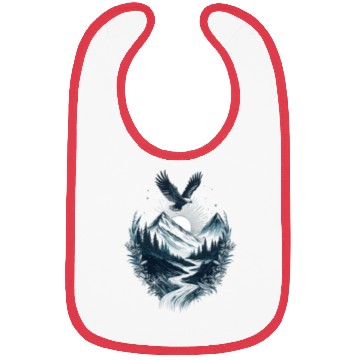 Discover Mountain Silver Eagle Bibs