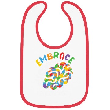 Discover Embrace Neurodiversity Autism Brain Bibs