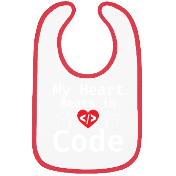 Discover My Heart Beats In Code Programmer Humor Programmin Bibs