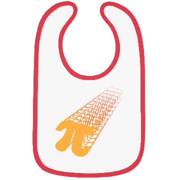 Discover Pi symbol fading orange to red infinity Bibs