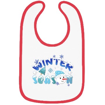 Discover Winter Season Snowman Design Bibs