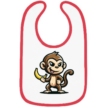 Discover Monkey With Banana Cheeky Bibs