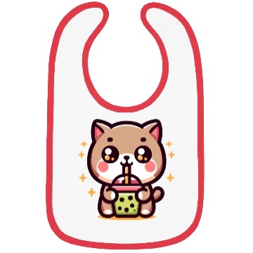 Discover Cat Bubble Tea Boba Kawaii Bibs