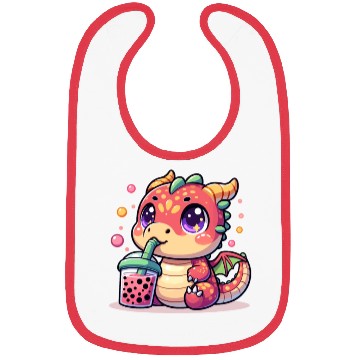 Discover Boba Tea Dragon Kawaii Bibs