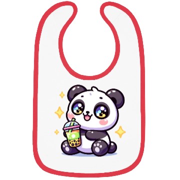 Discover Panda Bubble Tea Boba Kawaii Bibs