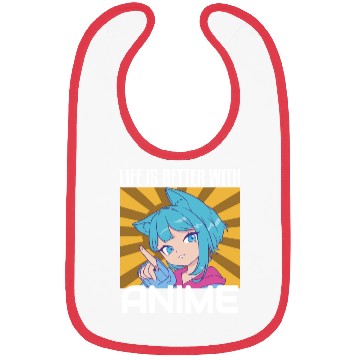 Discover Life is Better With Anime Funny Anime Loverssurpri Bibs