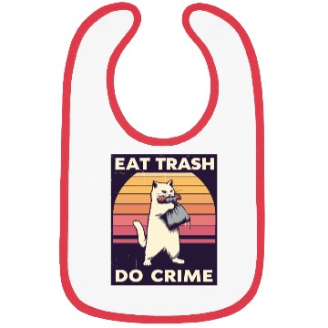 Discover Eat Trash Do Crime street cat Bibs