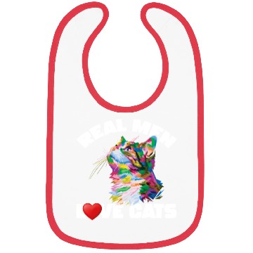 Discover Real Men Love Cats Bibs
