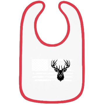 Discover Deer Hunting And America Flag Bibs