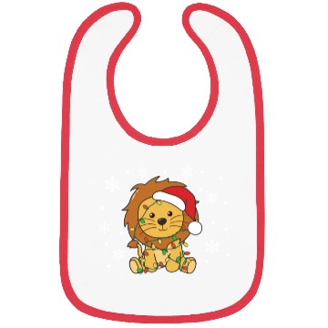 Discover Lion Christmas Winter Animals Lion Bibs