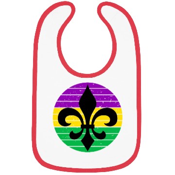 Discover Mardi Gras Fleur De Lis Bibs