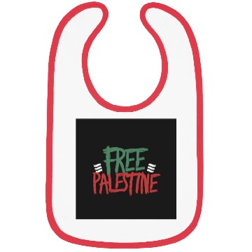 Discover free free Palestine typography 2 Bibs