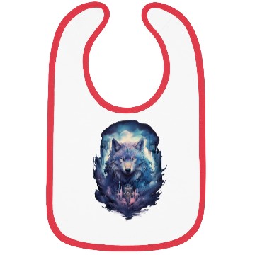 Discover Mystic Moon Wolf Guardian Bibs