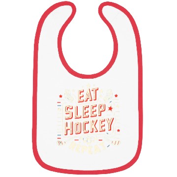 Discover Eat sleep hockey repeat Bibs