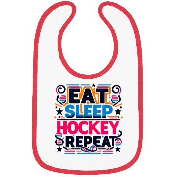 Discover Eat sleep hockey repeat men Bibs