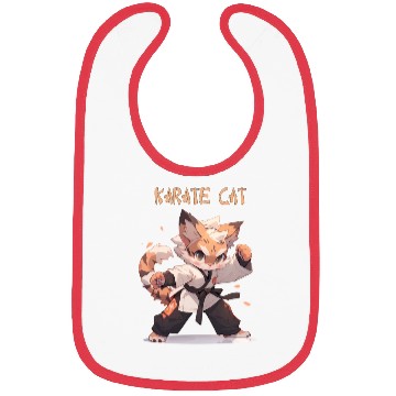 Discover Funny Karate Cat MMA Kawaii Martial Arts Bibs