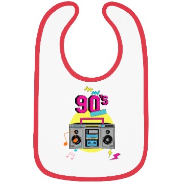 Discover Retro 90s Boombox Graphic Bibs