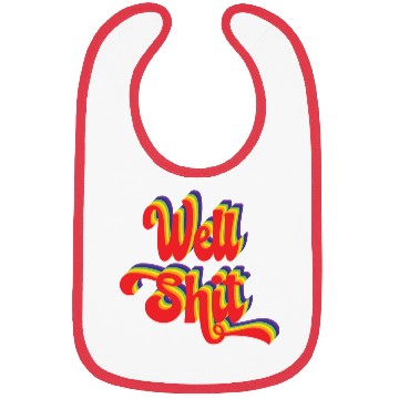 Discover Rainbow Retro Stacked Well Shit Bibs