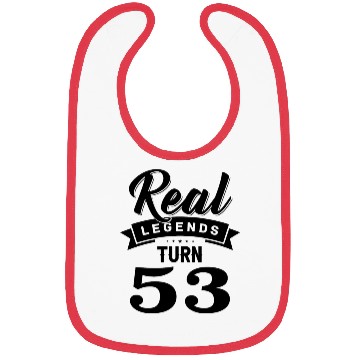 Discover Real Legends Turn 53, 53th Birthday Bibs