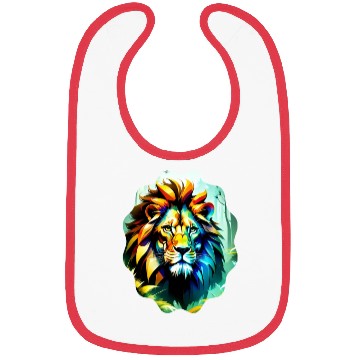 Discover Lion Abstract Art Bibs