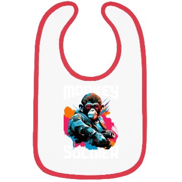 Discover Monkey Soldier Bibs
