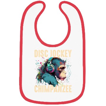 Discover Disc Jockey Chimpanzee Bibs